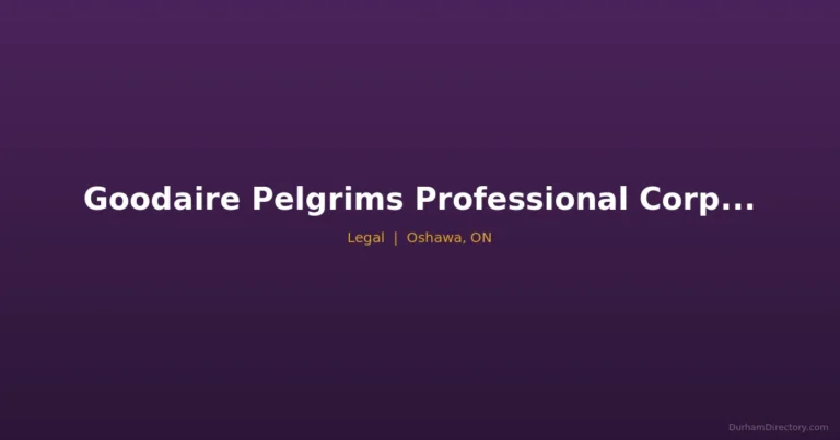 Goodaire Pelgrims Professional Corporation - Legal in Oshawa