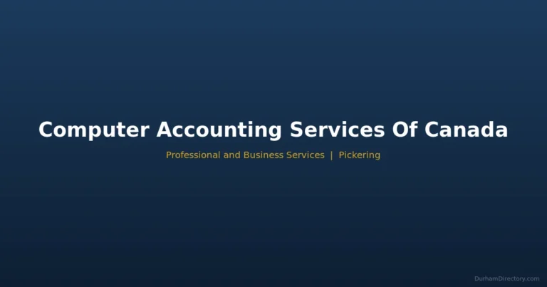 Computer Accounting Services Of Canada - Professional & Business Services in Pickering