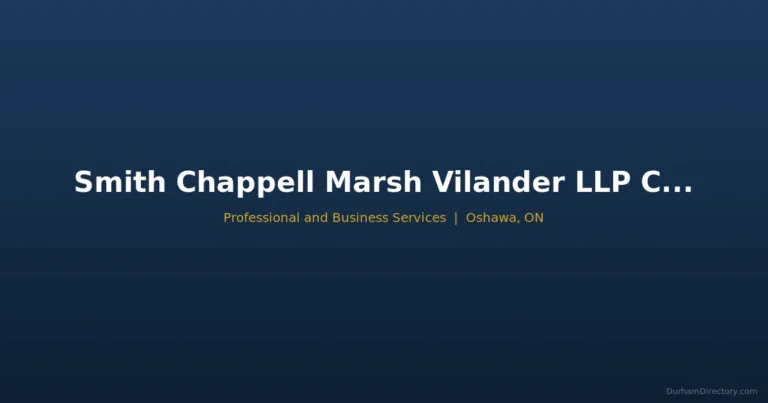 Smith Chappell Marsh Vilander LLP CharteredAccountants - Professional & Business Services in Oshawa