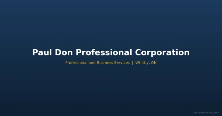 Paul Don Professional Corporation - Professional & Business Services in Whitby