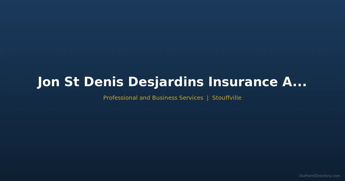 Jon St Denis Desjardins Insurance Agent Featured image