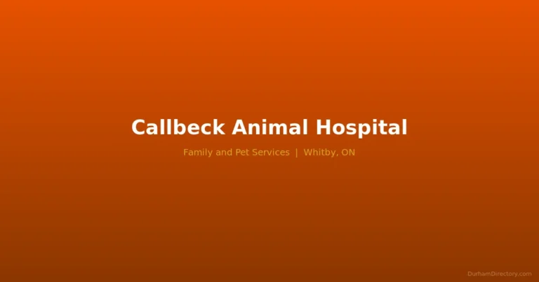 Callbeck Animal Hospital - Family & Pet Services in Whitby