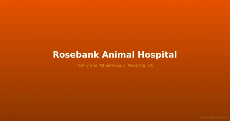 Rosebank Animal Hospital - Family & Pet Services in Pickering