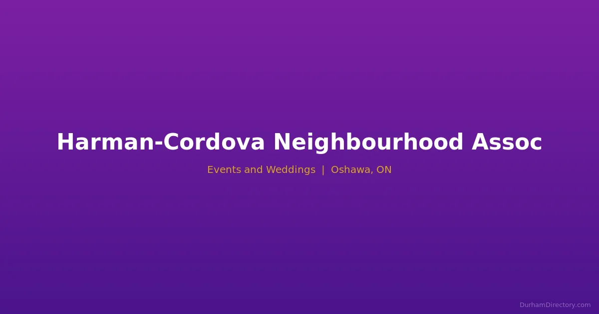 Harman-Cordova Neighbourhood Assoc Featured image