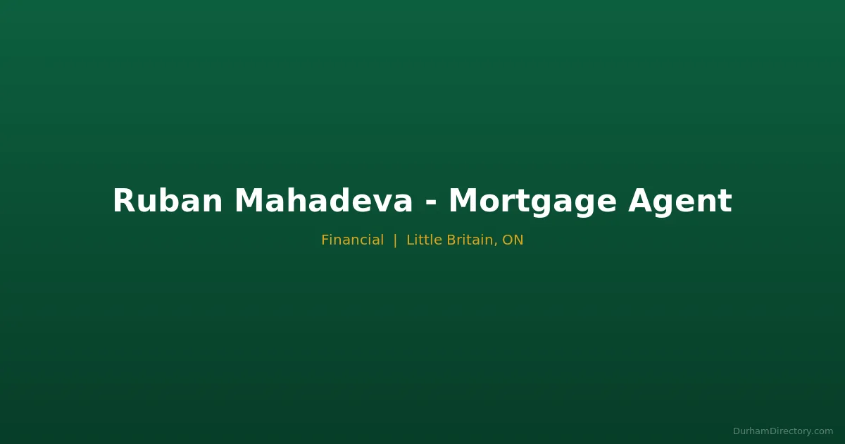 Ruban Mahadeva - Mortgage Agent Featured image