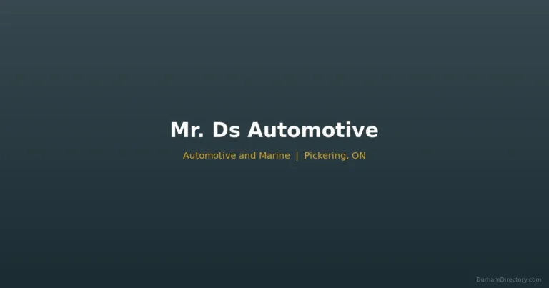 Mr. D's Automotive - Automotive & Marine in Pickering