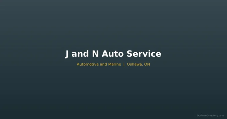 J & N Auto Service - Automotive & Marine in Oshawa