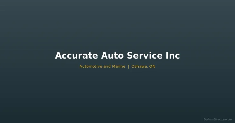 Accurate Auto Service Inc - Automotive & Marine in Oshawa