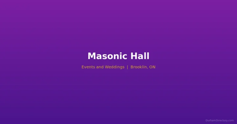 Masonic Hall - Events & Weddings in Brooklin