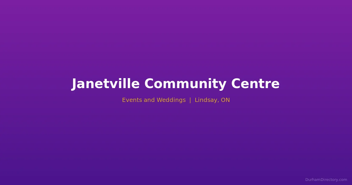 Janetville Community Centre Featured image