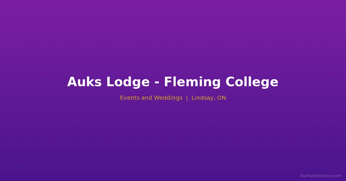 Auk's Lodge - Fleming College Featured image