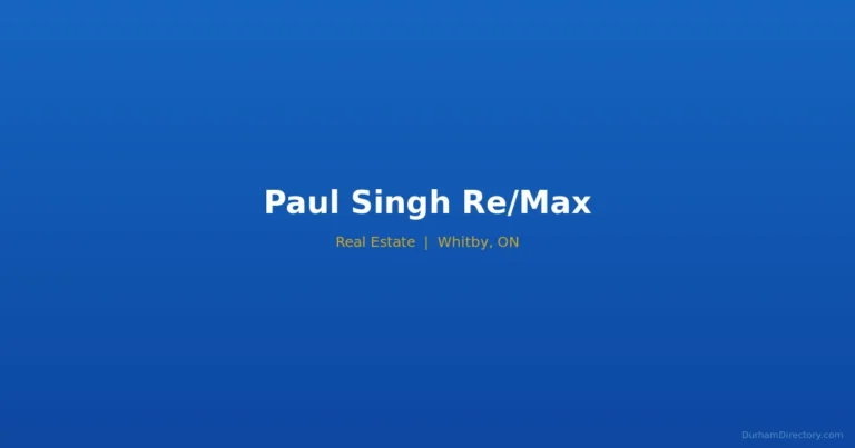 Paul Singh Re/Max - Real Estate in Whitby