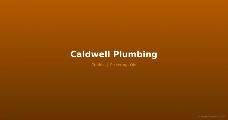 Caldwell Plumbing - Trades in Pickering