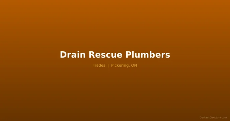Drain Rescue Plumbers - Trades in Pickering