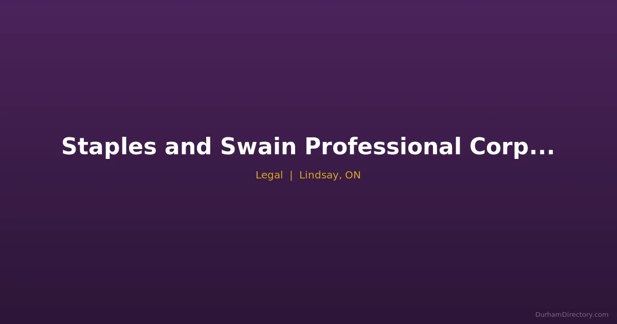 Staples & Swain Professional Corporation Featured image