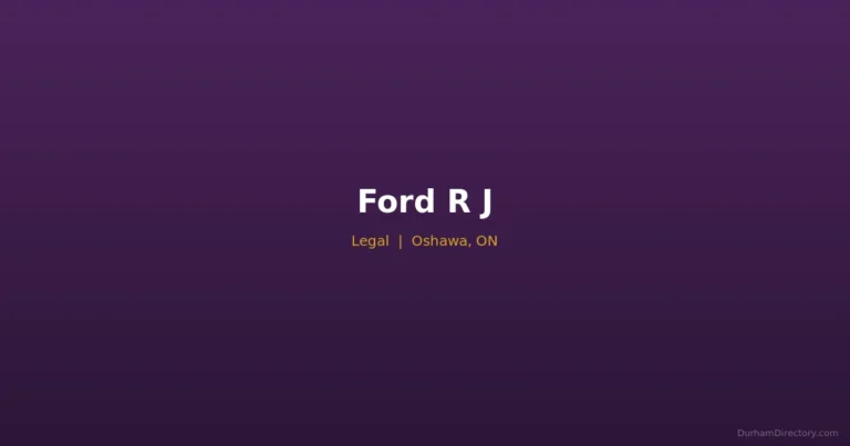 Ford R J - Legal in Oshawa
