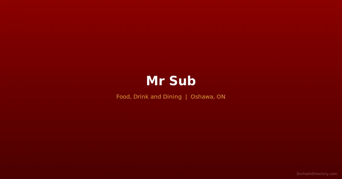 Mr Sub Featured image