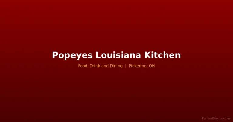 Popeyes Louisiana Kitchen - Food, Drink & Dining in Pickering