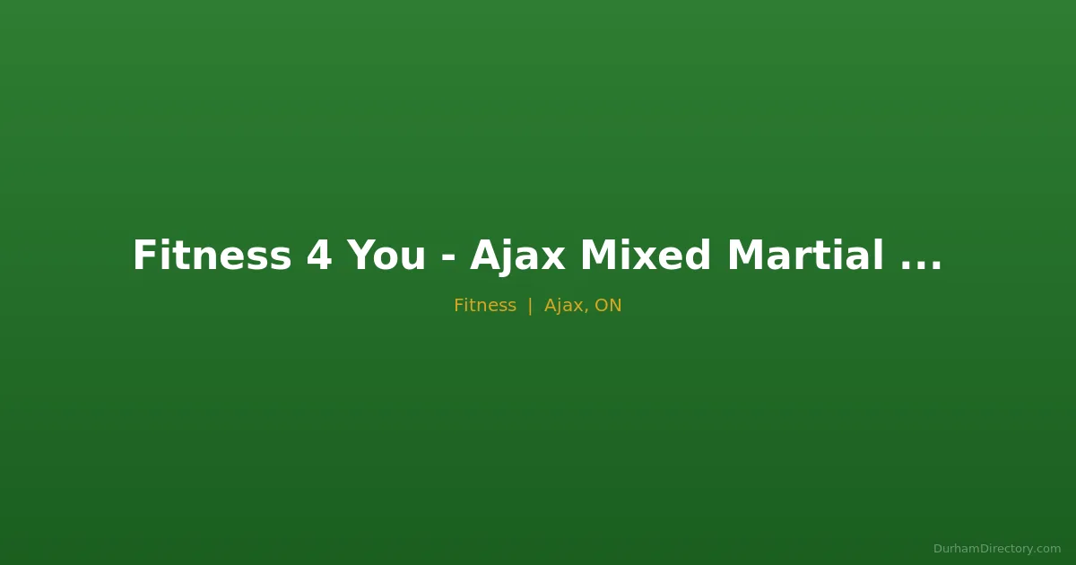 Fitness 4 You - Ajax Mixed Martial Arts Featured image