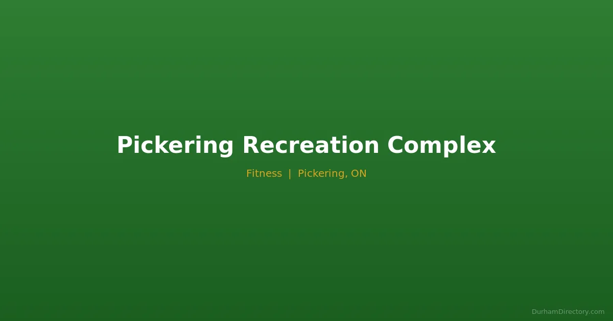 Pickering Recreation Complex Featured image