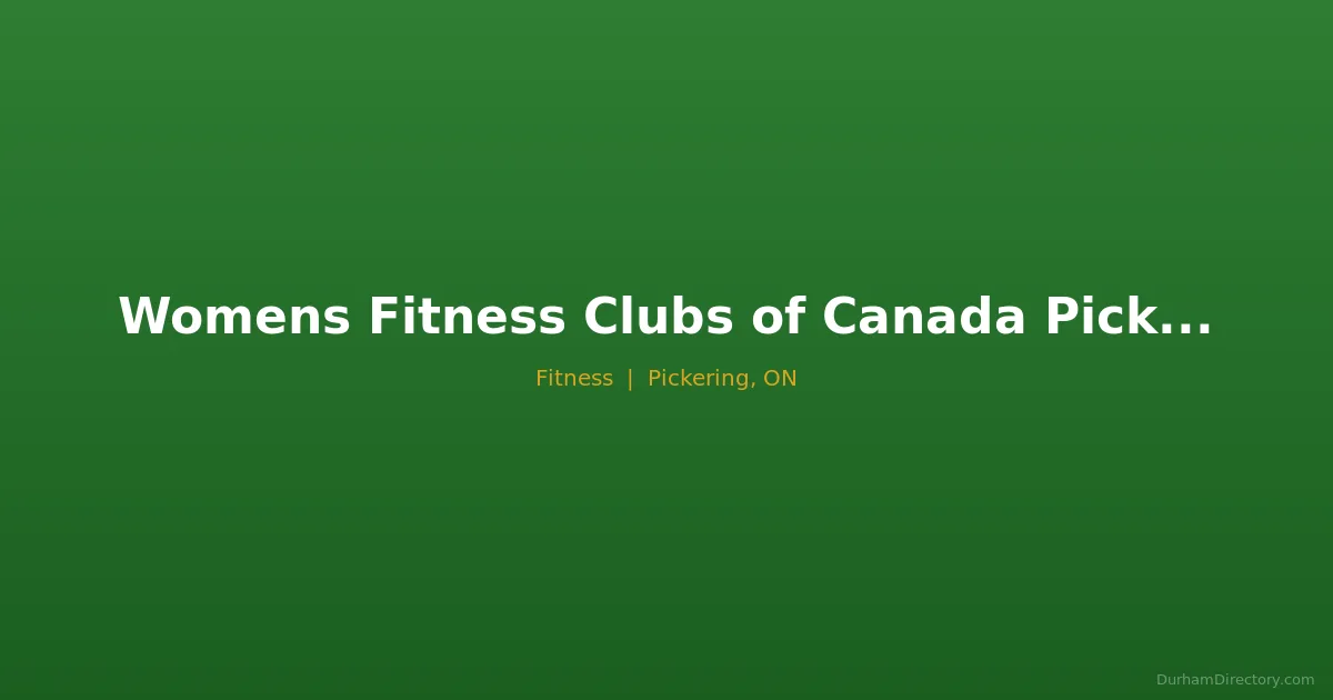 Women's Fitness Clubs of Canada Pickering Featured image