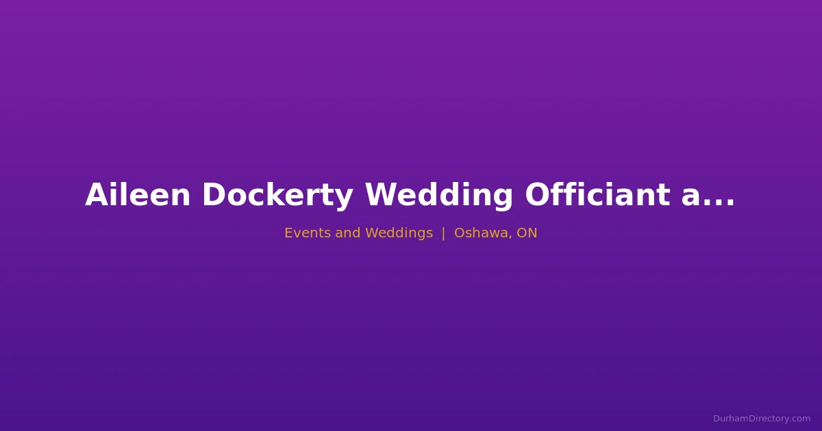 Aileen Dockerty Wedding Officiant and Celebrant Featured image
