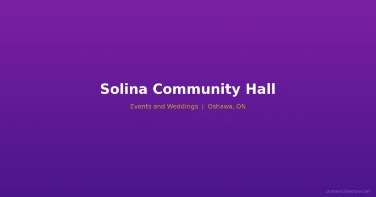 Solina Community Hall - Events & Weddings in Oshawa