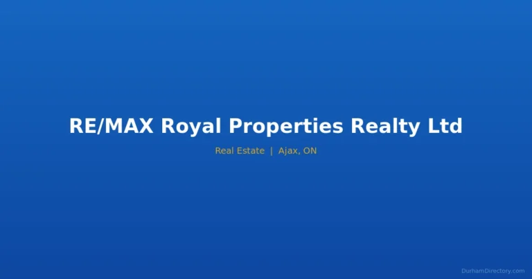 RE/MAX Royal Properties Realty Ltd - Real Estate in Ajax