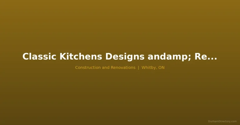 Classic Kitchens Designs & Renovations Ltd - Construction & Renovations in Whitby
