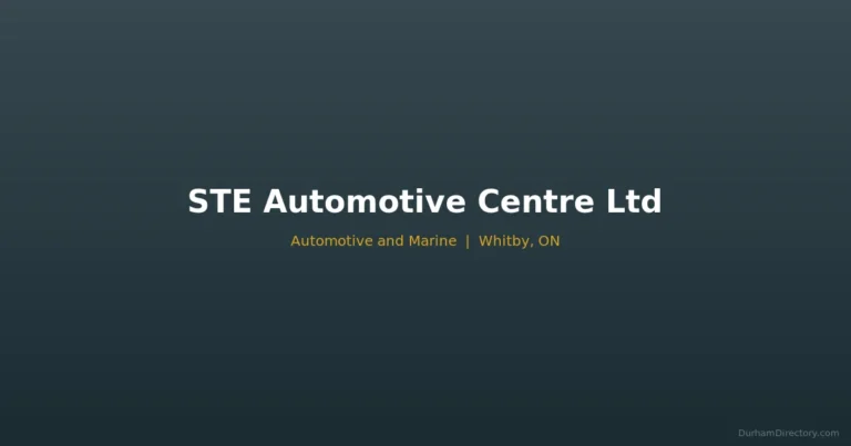 STE Automotive Centre Ltd - Automotive & Marine in Whitby
