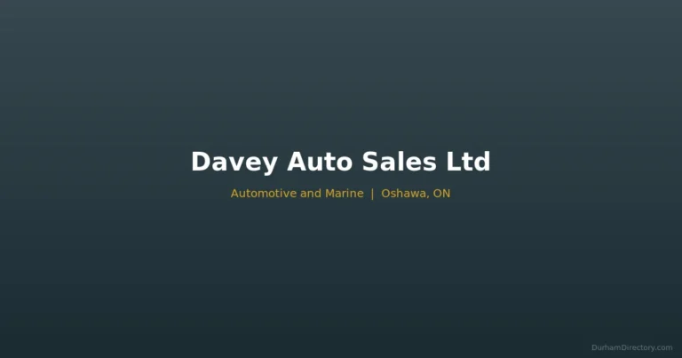 Davey Auto Sales Ltd - Automotive & Marine in Oshawa