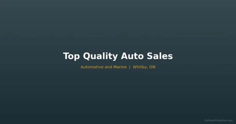 Top Quality Auto Sales - Automotive & Marine in Whitby