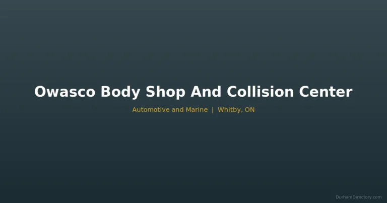 Owasco Body Shop And Collision Center - Automotive & Marine in Whitby